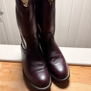 Burgundy Leather Boots